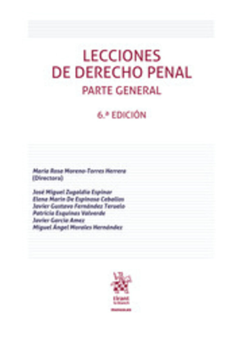 (6 ED) LECCIONES DE DERECHO PENAL - PARTE GENERAL