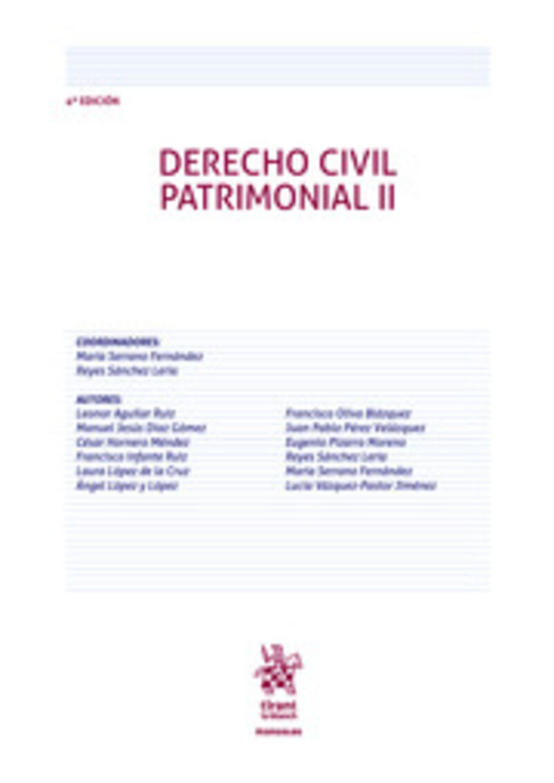 (4 ED) DERECHO CIVIL PATRIMONIAL II