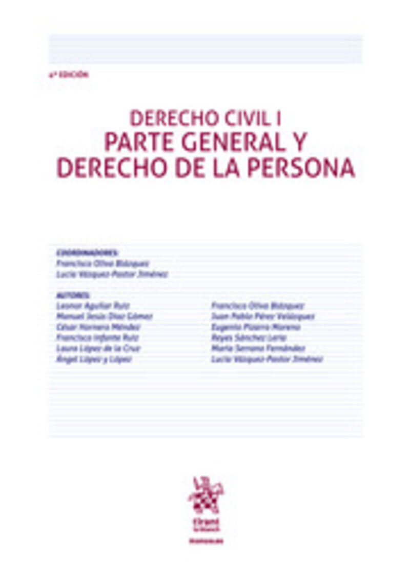(4 ED) DERECHO CIVIL I - PARTE GENERAL Y DERECHO DE LA PERSONA