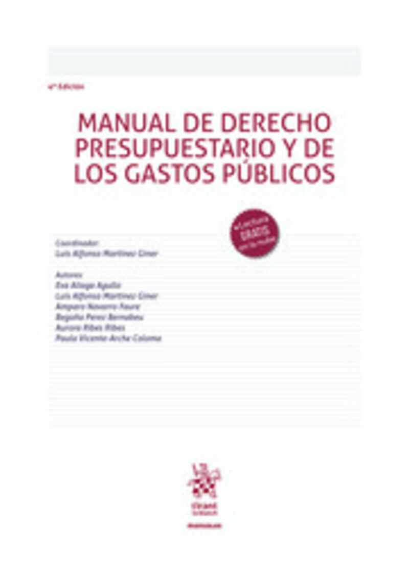 (4 ED) MANUAL DE DERECHO PRESUPUESTARIO Y DE LOS GASTOS PUBLICOS