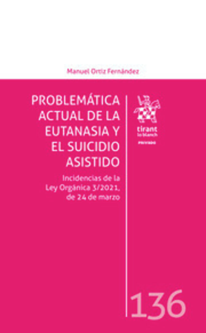 PROBLEMATICA ACTUAL DE LA EUTANASIA Y EL SUICIDIO ASISTIDO - INCIDENCIAS DE LA LEY ORGANICA 3 / 2021, DE 24 DE MARZO