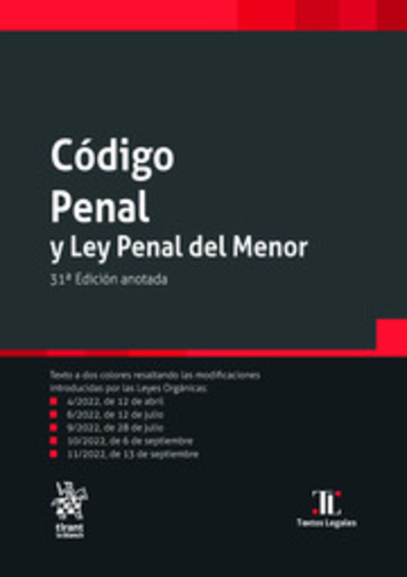 (31 ED) CODIGO PENAL Y LEY PENAL DEL MENOR