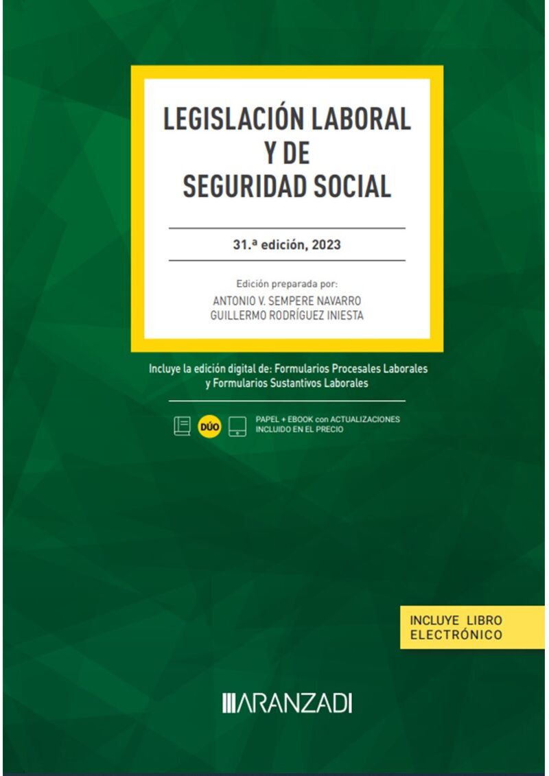 (31 ED) LEGISLACION LABORAL Y DE SEGURIDAD SOCIAL (DUO)