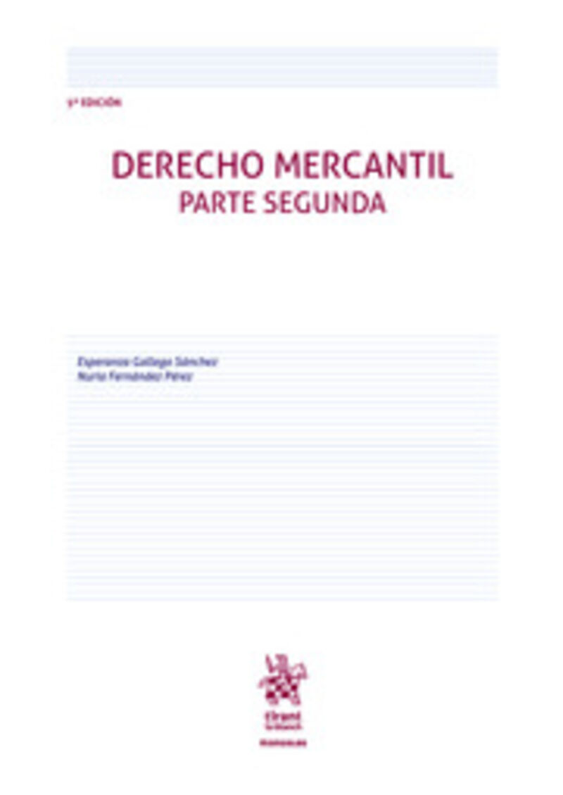 (5 ED) DERECHO MERCANTIL - PARTE SEGUNDA