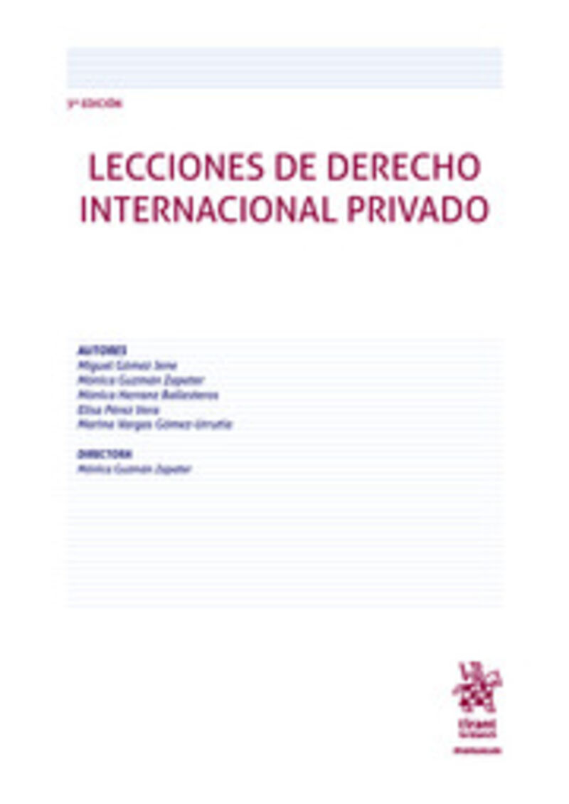 (2 ED) LECCIONES DE DERECHO INTERNACIONAL PRIVADO