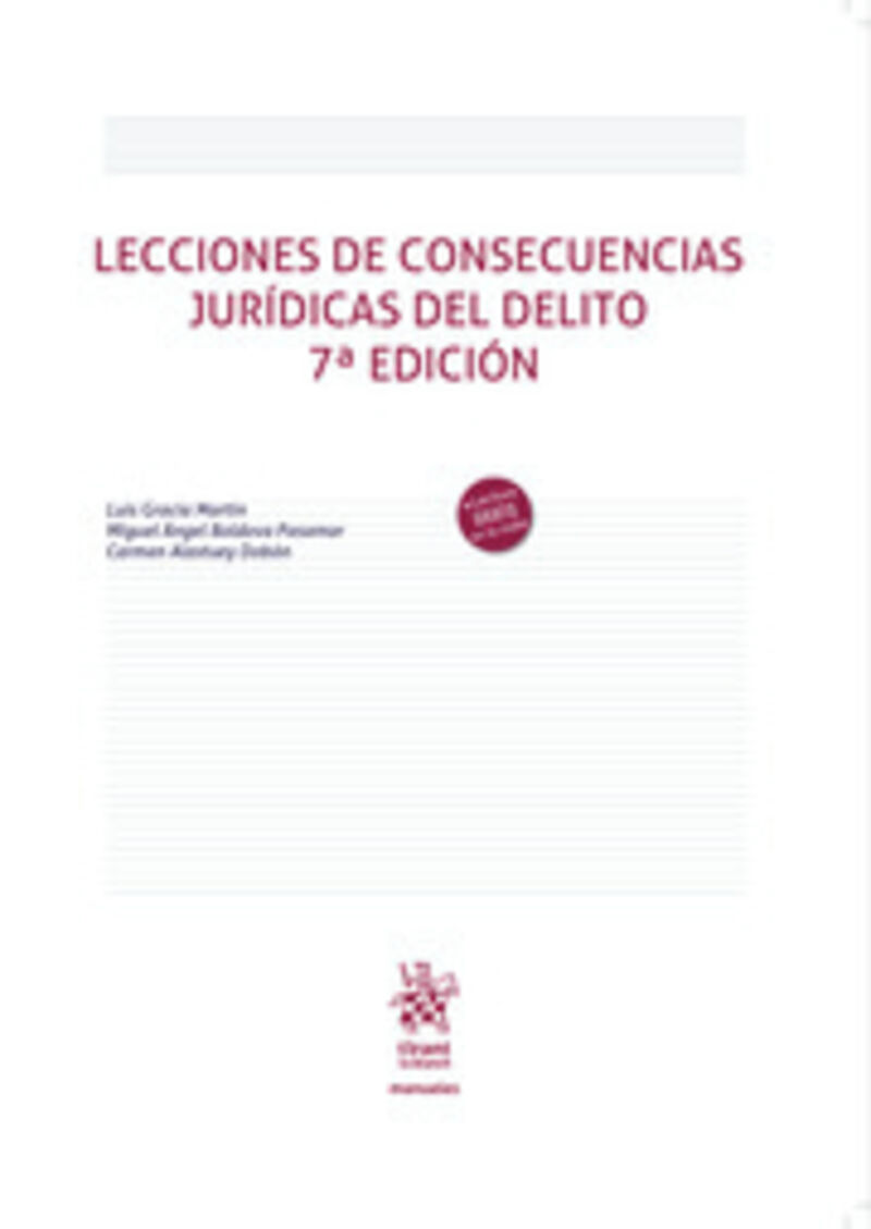 (7 ED) LECCIONES DE CONSECUENCIAS JURIDICAS DEL DELITO