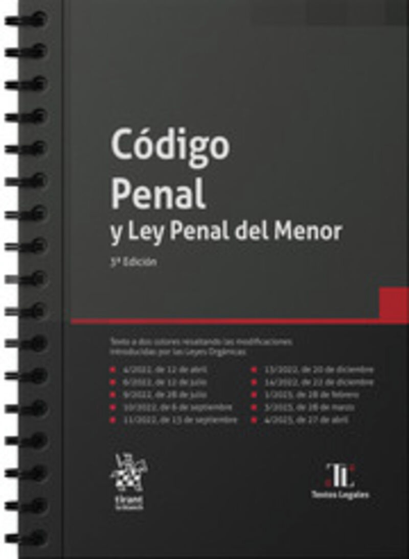 (3 ED) CODIGO PENAL Y LEY PENAL DEL MENOR