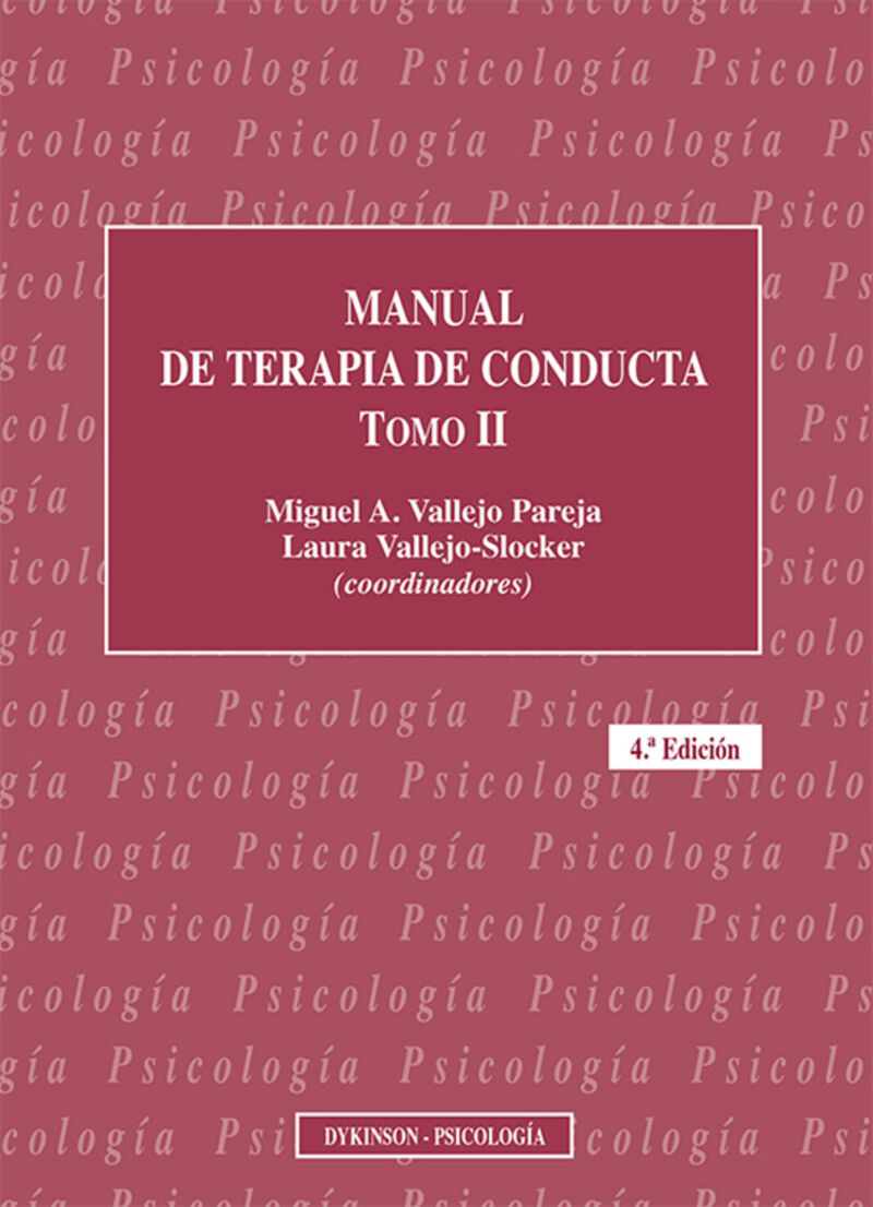 (4 ED) MANUAL DE TERAPIA DE CONDUCTA II