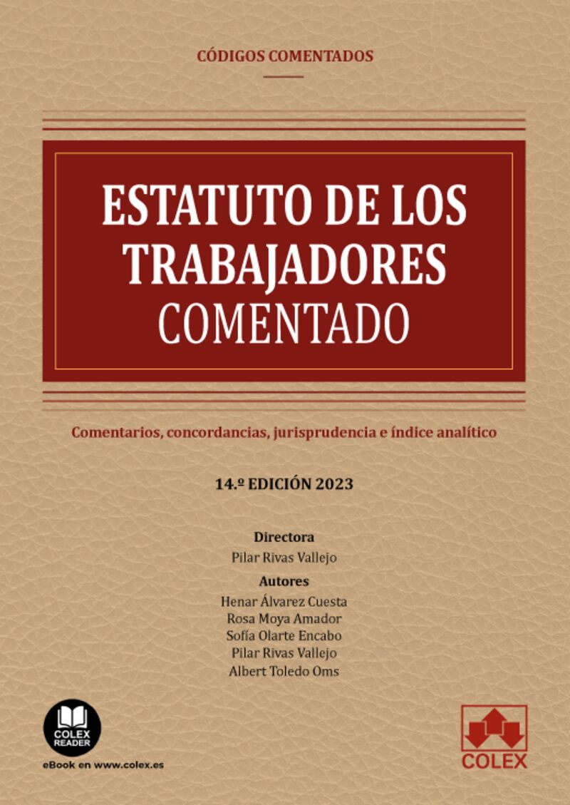 (14 ed) estatuto de los trabajadores. comentarios, concorda - Henar Alvarez Cuesta / [ET AL. ]