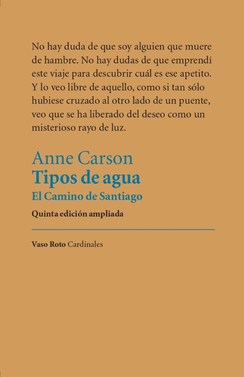 (5 ed) tipos de agua - Anne Carson