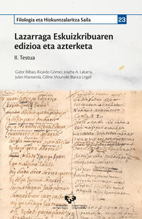 lazarraga eskuizkribuaren edizioa eta azterketa - ii testua
