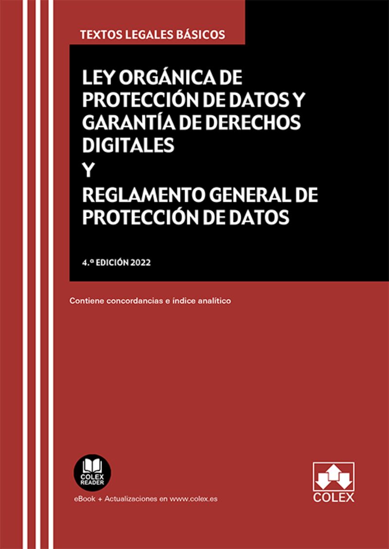 (4 ed) ley organica de proteccion de datos y garantia de de - Departamento De Redaccion Editorial Colex