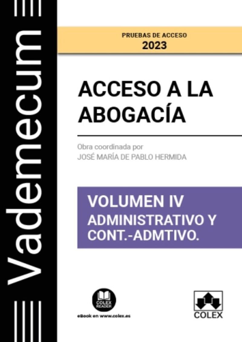 (2 ED) VADEMECUM ACCESO A LA ABOGACIA IV - PARTE ESPECIFICA