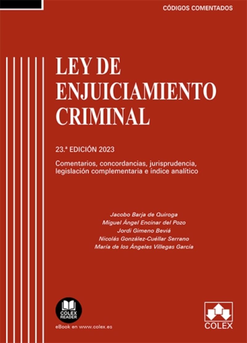 (23 ED) LEY DE ENJUICIAMIENTO CRIMINAL 2023- CODIGO COMENTA