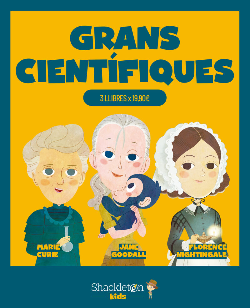 (PACK) GRANS CIENTIFIQUES - MARIE CURIE + JANE GOODALL + FLORENCE NIGHTINGALE