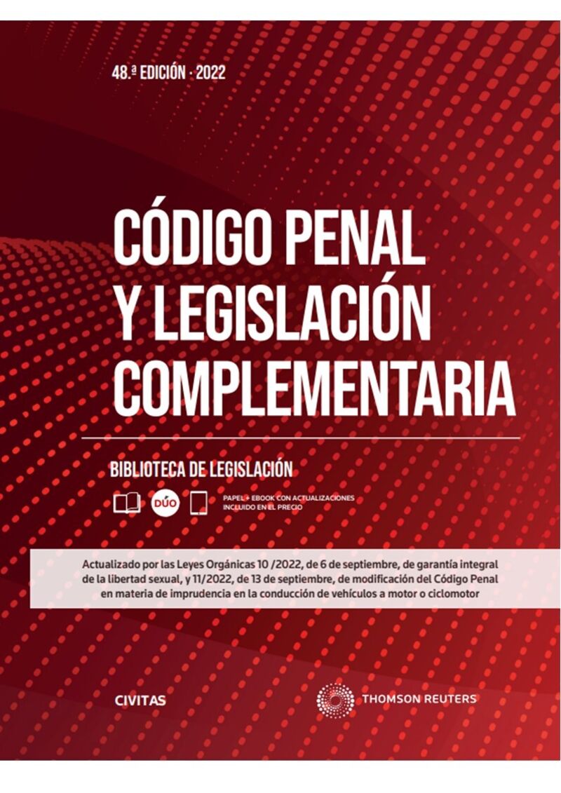(48 ED) CODIGO PENAL Y LEGISLACION COMPLEMENTARIA (DUO)