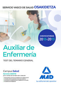 test general - auxiliar de enfermeria - osakidetza 2018 - servicio vasco de salud - Aa. Vv.