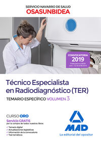 temario especifico 3 - (ter) tecnico especialista en radiodiagnostico (osasunbidea) - servicio navarro de salud - Aa. Vv.