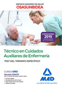 test del temario especifico - tecnico en cuidados auxiliares de enfermeria (osasunbidea) - servicio navarro de salud - Aa. Vv.
