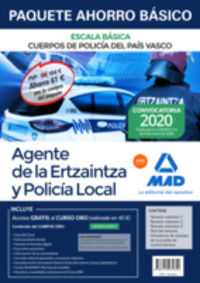 paquete ahorro basico - agente de la ertzaintza y policia local - escala basica - cuerpos de policia del pais vasco - Aa. Vv.