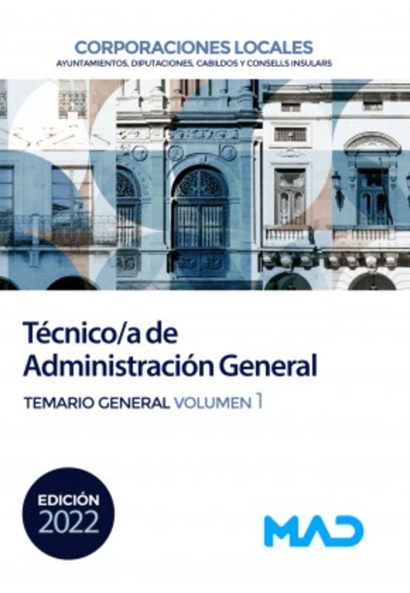 TEMARIO 1 - TECNICO / A ADMINISTRACION GENERAL - CORPORACIONES LOCALES