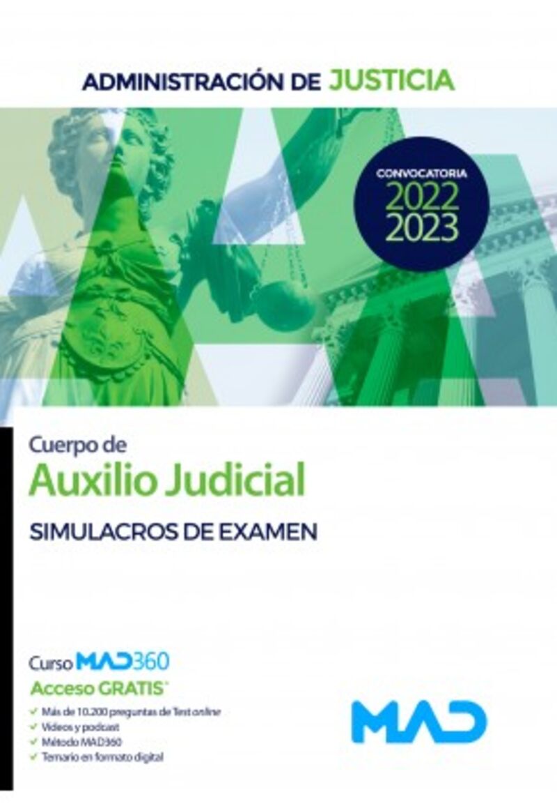 CUERPO DE AUXILIO JUDICIAL DE LA ADMINISTRACION DE JUSTICIA. SIMULACROS DE EXAMEN
