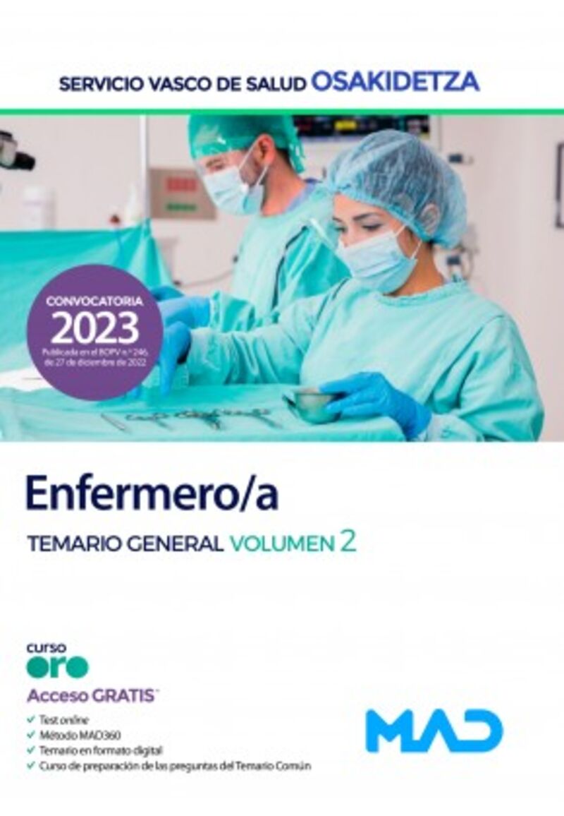 TEMARIO 2 - ENFERMERO / A DE OSAKIDETZA - SERVICIO VASCO DE SALUD