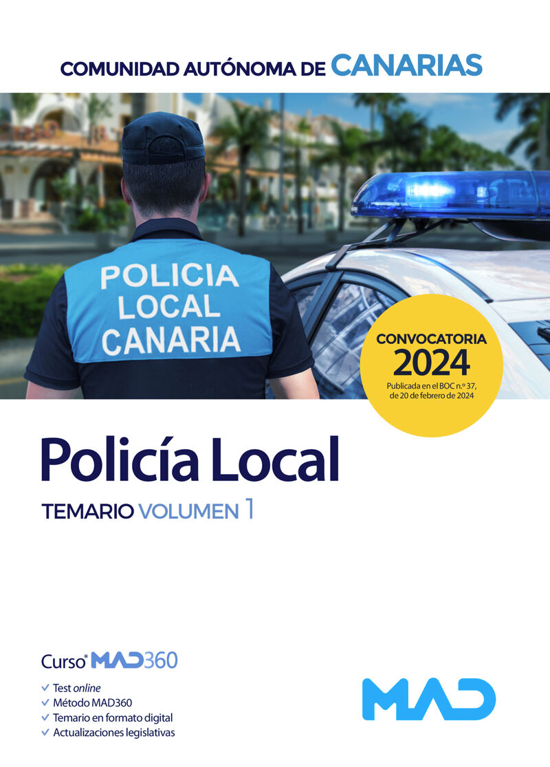 POLICIA LOCAL DE CANARIAS - TEMARIO VOLUMEN 1 - COMUNIDAD AUTONOMA DE CANARIAS