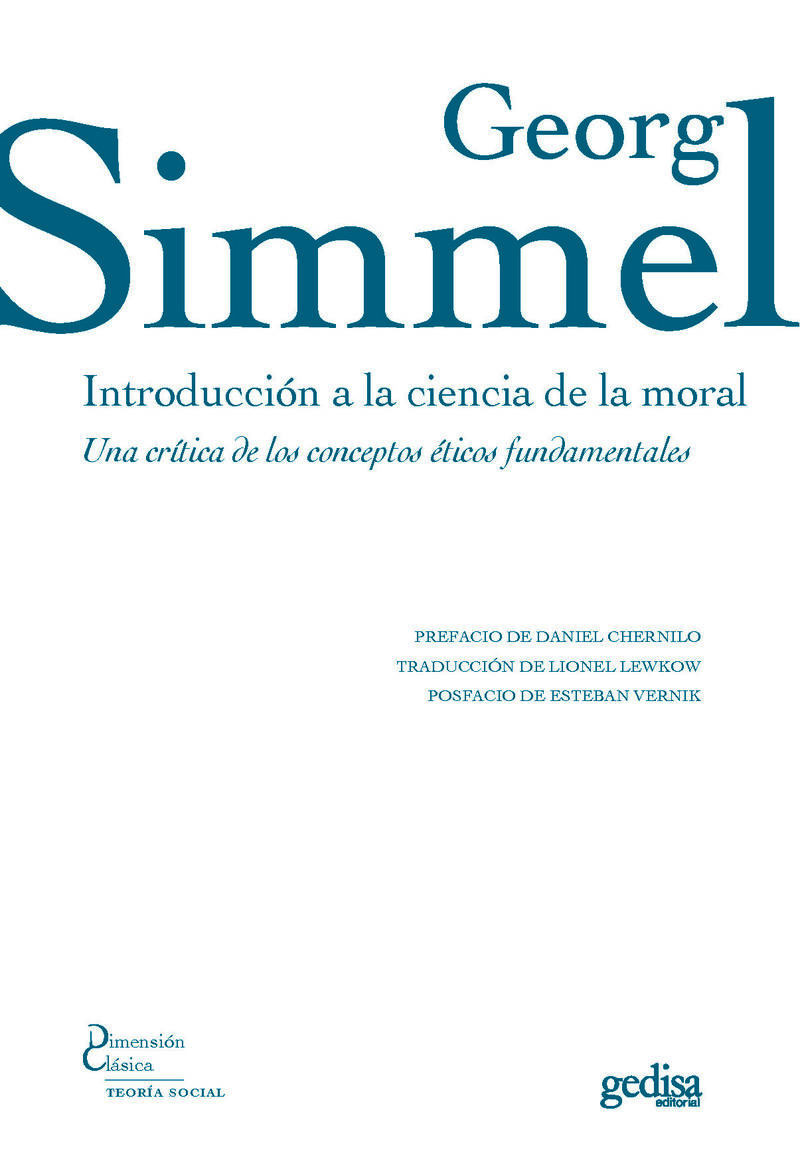 introduccion a la ciencia de la moral - una critica de los conceptos eticos fundamentales - Georg Simmel