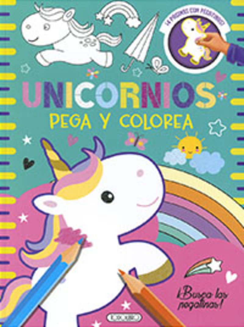unicornios - pega y colorea (t5042-004) - Aa. Vv.