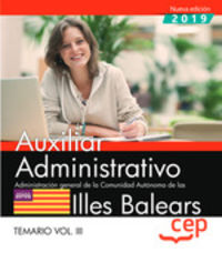 temario 3 - auxiliar administrativo (balears) - administrac - Aa. Vv.