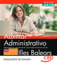 simulacros examen - auxiliar administrativo (balears) - adm - Aa. Vv.