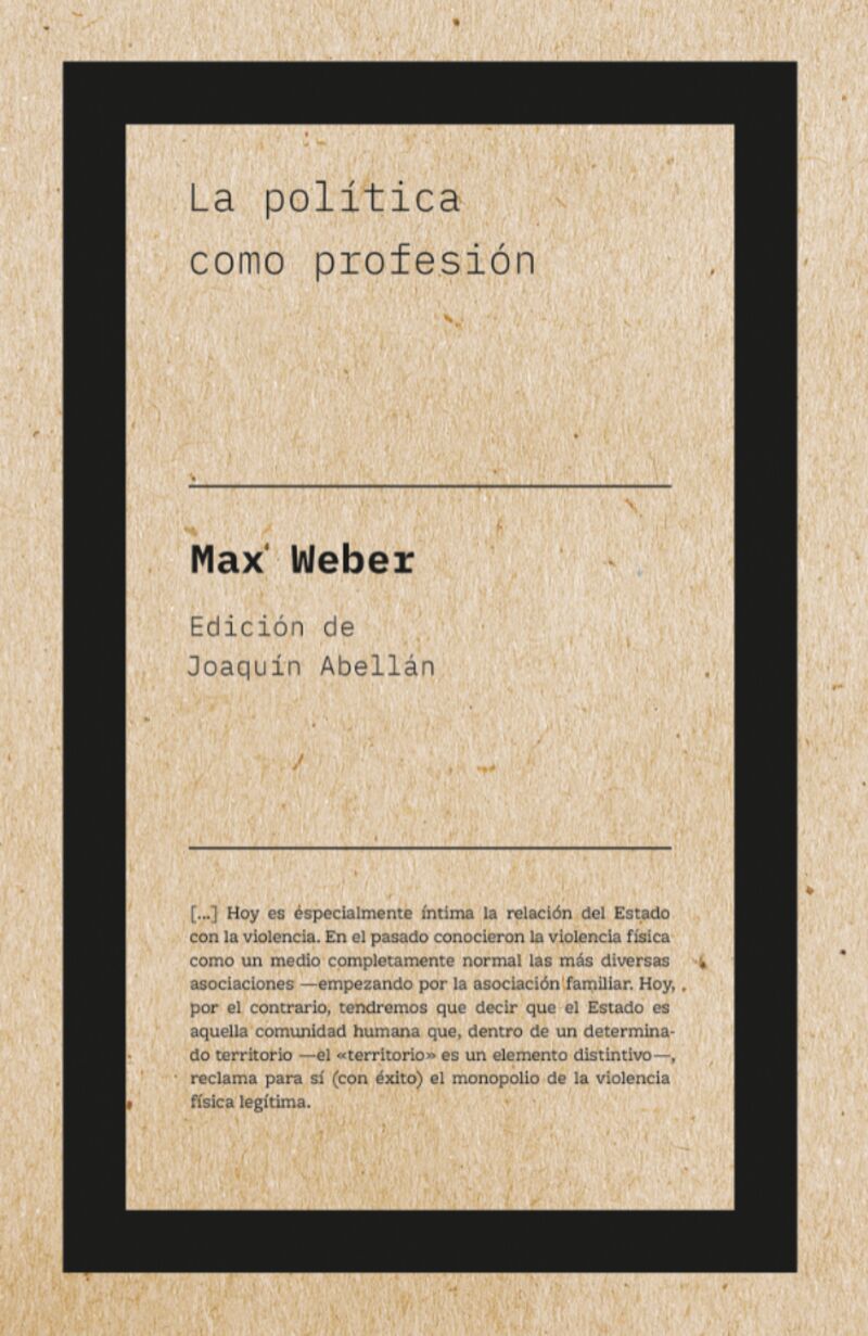 la politica como profesion - Max Weber