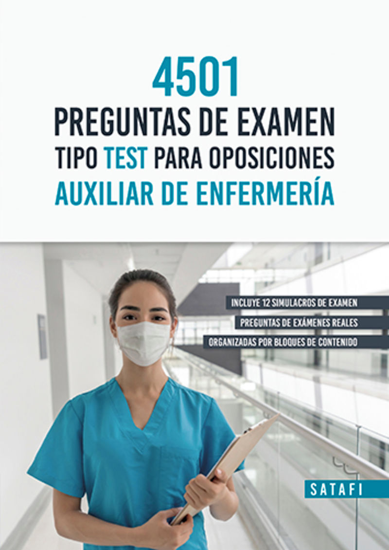 AUXILIAR DE ENFERMERIA - 4501 PREGUNTAS DE EXAMEN TIPO TEST PARA OPOSICIONES