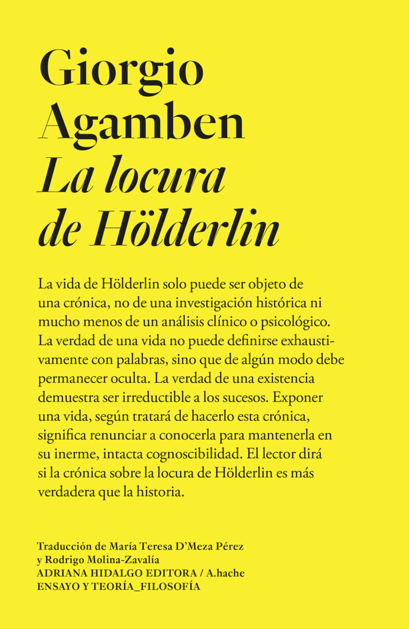 la locura de holderlin - Giorgio Agamben