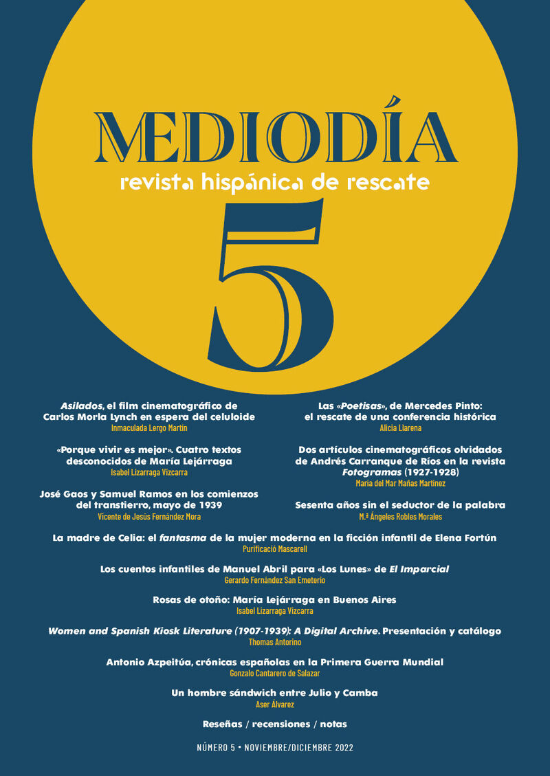 mediodia 5 - revista hispanica de rescate - Aa. Vv.