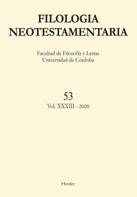 filologia neotestamentaria n.53 vol. xxx-iii 2020 - Stanley E. Poter / Jesus Pelaez