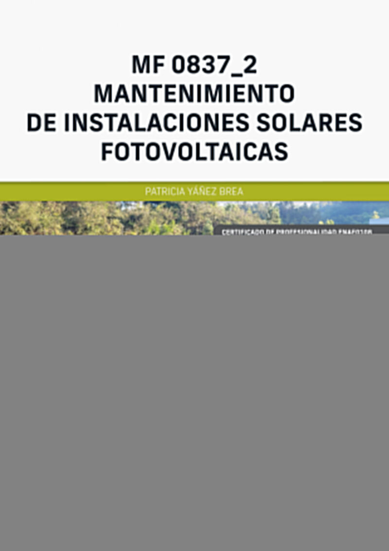 CP - MF 0837_2 MANTENIMIENTO DE INSTALACIONES SOLARES FOTOVOLTAICAS