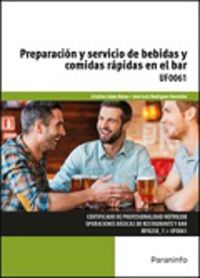 CP - PREPARACION Y SERVICIO DE BEBIDAS Y COMIDAS EN EL BAR - UF0061 - HOSTELERIA Y TURISMO