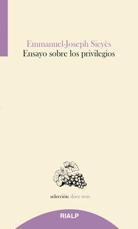 ensayo sobre los privilegios - Emmanuel-Joseph Sieyes