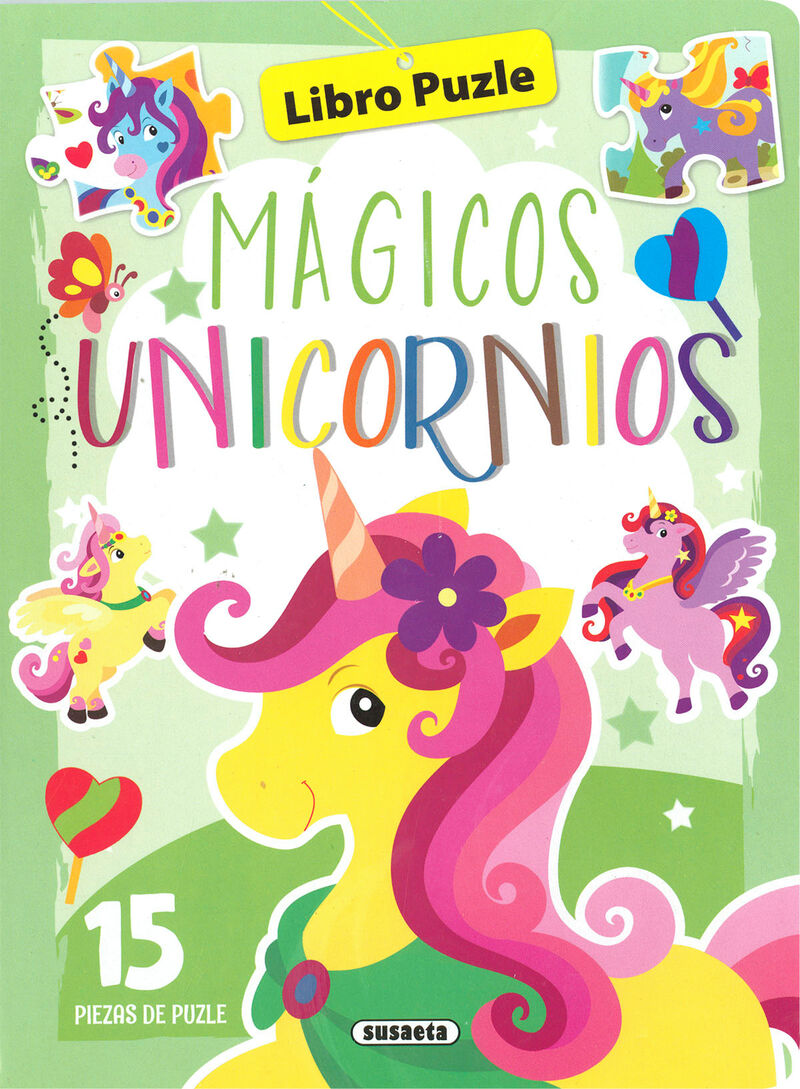 MAGICOS UNICORNIOS - LIBRO PUZLE DE 15 PIEZAS
