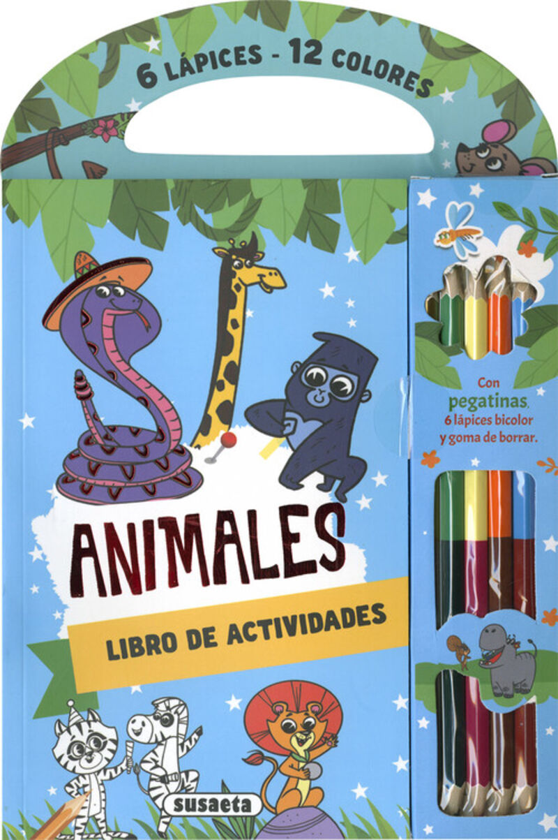 ANIMALES - 6 LAPICES, 12 COLORES