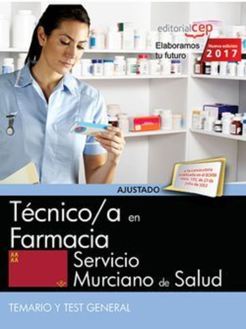 temario y test general - tecnico / a en farmacia (sms) - servicio murciano de salud - Aa. Vv.