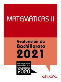 matematicas ii - evau 2021