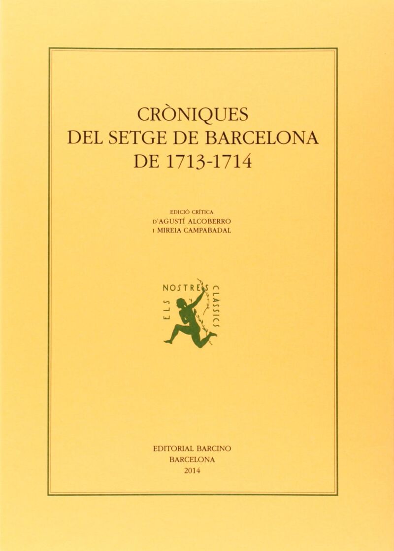 CRONIQUES DEL SETGE DE BARCELONA DE 1713-1714