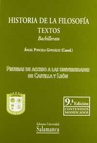 HISTORIA DE LA FILOSOFIA - TEXTOS DE BACHILLERATO (9ª ED)