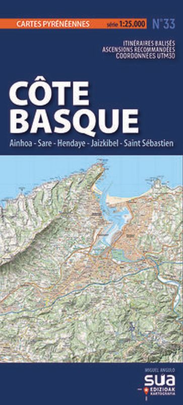 cote basque. ainhoa-sare-hendaye, jaizkibel-saint sebastian - cartes pyreneennes (1: 25000)