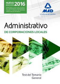 test temario general - administrativo de corporaciones locales - Aa. Vv.