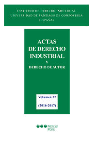 actas de derecho industrial y derecho de autor - tomo xxxvi - Anxo Tato Plaza