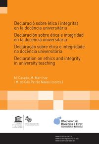 declaracio sobre etica i integritat en la docencia universitaria - Aa. Vv.